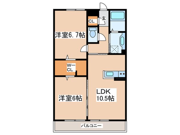 ﾒｿﾞﾝさくらの物件間取画像